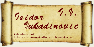 Isidor Vukadinović vizit kartica